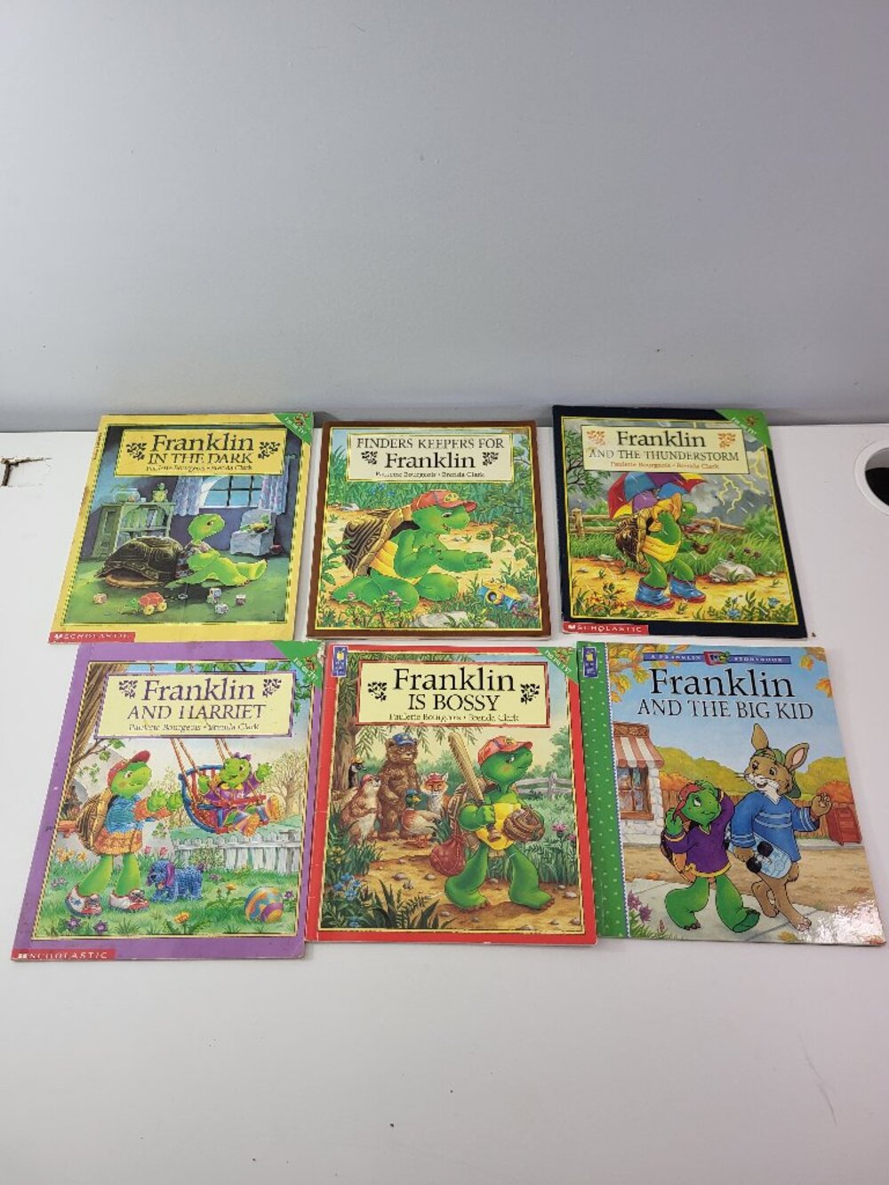 Lot of 6 Vintage Franklin the Turtle Children's Books - Paulette Bourgeois Paper